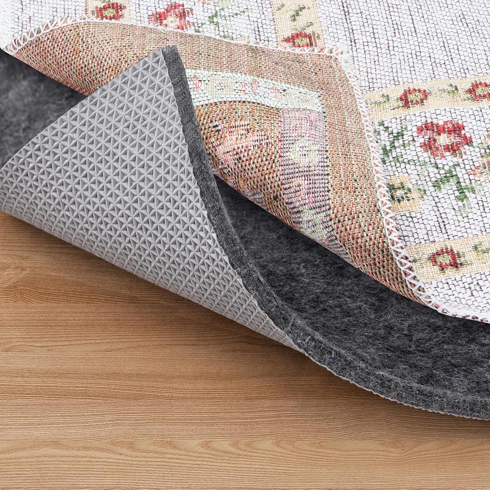 BALEINE 8x10 Ft Non Slip Rug Pad Gripper, 1/4" Thick Felt and Rubber Gripper Backing, Shock Absorbing Carpet Pad, Safe for All Floors (8x10 Ft)